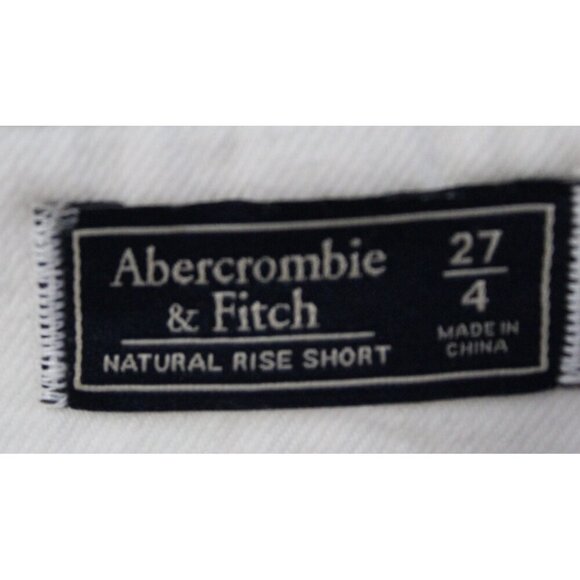 Abercrombie & Fitch Button Fly High Waist Shorts Belted White Size 27/4 - Picture 3 of 6